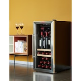 thumbnail of La Sommeliere Cave de service avec pompe à vide d'air, 38 bouteilles, 4 clayettes bois, LED, vitrée, 39dB, Noire&inox, Classe G