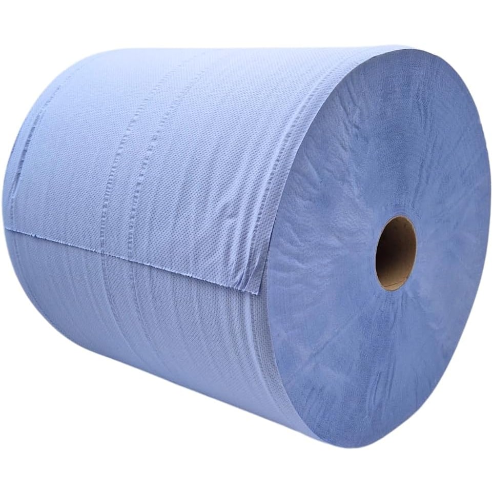 Putztuchrolle, Putzrolle, Putztücher blau 3-lagig, 1000 Blatt, 36x38 cm, perforiert, saugstark, Reinigungstücher