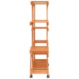 thumbnail of Helloshop26 - Portavasi/fioriera con ruote 110 x 25 x 115 cm legno massello di abete marrone 02_0045226