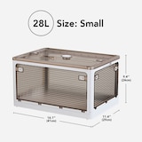 thumbnail of Joybos - Set di 2 contenitori porta abiti, 56 L (28x2), pieghevoli, in plastica