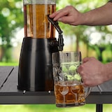 thumbnail of Relaxdays Biersäule mit Zapfhahn, 2,5 l, Getränkespender mit Kühlung, Biertower Garten, Zapfsäule, transparent/schwarz