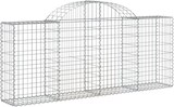 thumbnail of vidaXL Gabione mit Hochbogen 200x30x80/100 cm Verzinktes Eisen