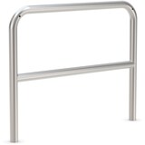 thumbnail of Fahrrad Anlehnbügel 9210 Edelstahl | 1000mm | mit Knierohr | Fahrradständer für 2 Fahrräder zum Einbetonieren | Anlehnparker Einzelständer