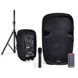 thumbnail of Enceinte mobile amplifiée 8"/20cm 300W USB/SD/BT + Micro VHF + Pied HYBRID8VHF-BT