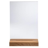 thumbnail of Exacompta 84258D 10x Tischaufsteller mit Holzsockel A4 Hochformat - Kristall