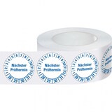 thumbnail of Dreifke® Prüfplakette Nächster Prüftermin 28-31, weiß, Folie, Spezialkleber, Ø 25mm, 500 Stk.