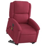 thumbnail of Décoshop26 - Fauteuil de relaxation fonction massage et inclinable levage électrique en velours rouge bordeaux DEC027834