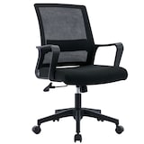 thumbnail of ZIK Cadeira de escritório giratória regulável em altura com apoio lombar e apoios de braços - Preta