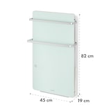 thumbnail of Hot Spot Crystal Flow Badheizer 45x82cm 36m² 2000W 5-40°C LED Verspiegeltes Glas