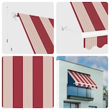 thumbnail of Wasabi - Toldo Exterior para Varanda Recolhível 3x2,5 Granate – Suporte para Teto e Parede – Fixação para Corrimão