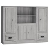 thumbnail of Helloshop26 - Buffet Sideboard Kommode Kleiderschrank Aufbewahrungsmöbel Organizer für Küche Wohnzimmer Lounge 3-teilig Sonoma 02_0037177