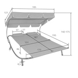 thumbnail of tectake Transat 2 places - noir/noir - 404866