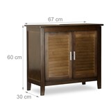 thumbnail of Relaxdays Waschbeckenunterschrank dunkelbraun LAMELL, Badschrank aus Bambus, Waschbeckenschrank, HBT: 60 x 67 x 30 cm