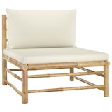 thumbnail of vidaXL 4-tlg. Garten-Lounge-Set mit Cremeweißen Kissen Bambus
