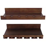 thumbnail of Décoshop26 - Lot de 2 étagères murales support bouteilles et verres 61 x 28 cm pratique et décoratif cuisine salon en bois marron 04_0009078