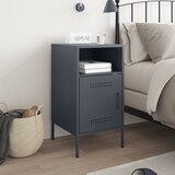 thumbnail of vidaXL Nachttisch Anthrazit 36x39x68 cm Stahl