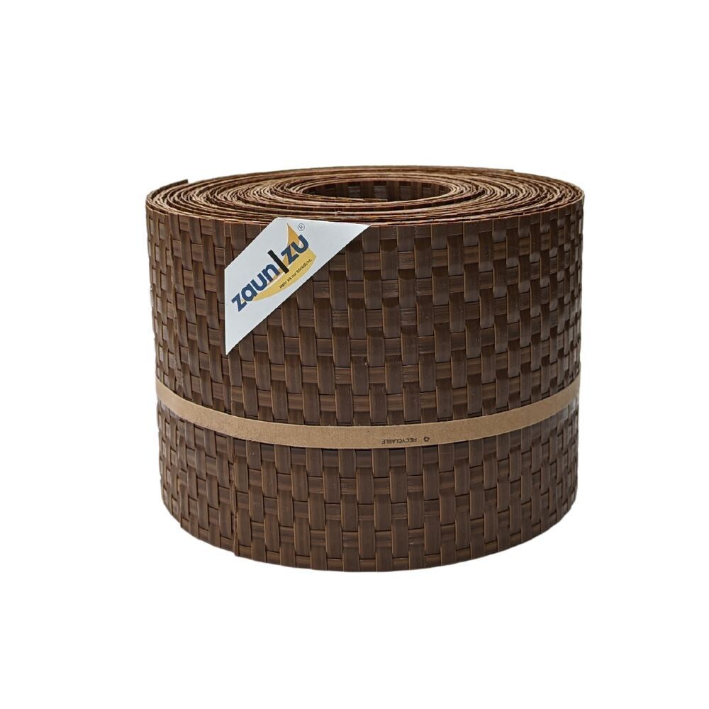 zaun|zu Sichtschutz Rattan für Doppelstabmatten UV-beständig Honigbraun 10x 2,55m