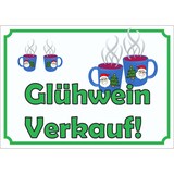 thumbnail of Glühwein Werbeaufkleber Aufkleber A7 (74x105mm)