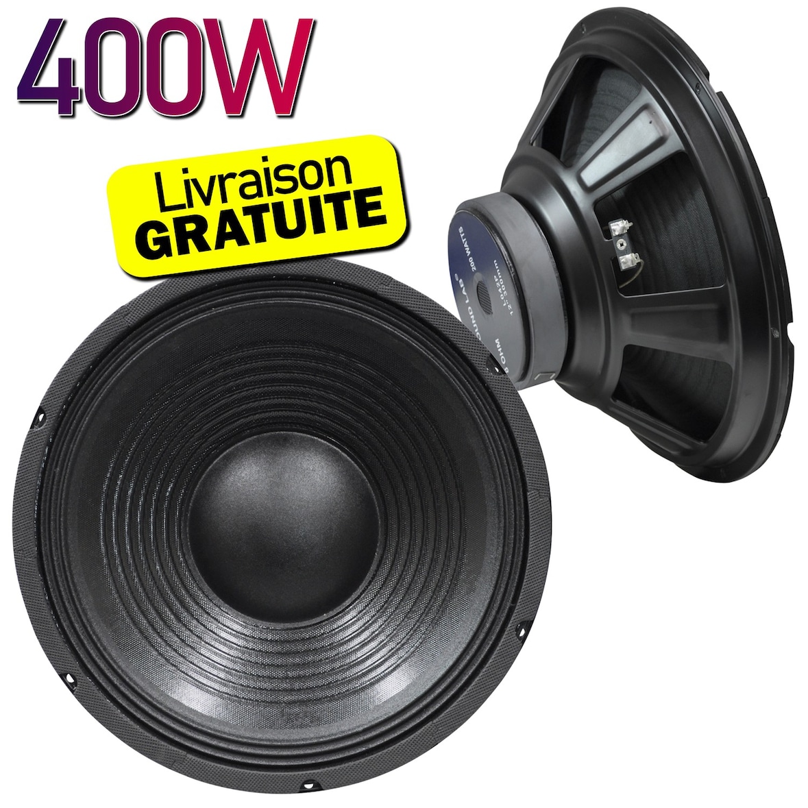 Haut parleur 18" Soundlab 400W 8 Ohm - Enceinte