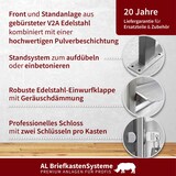 thumbnail of AL Briefkastensysteme 43 Fächer Premium Edelstahl Stand Briefkasten Anlage für Post A4 modern, robust, wetterfest, Artikelnummer: 132T43S5