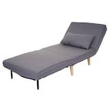 thumbnail of Schlafsessel HWC-D35, Schlafsofa Funktionssessel Klappsessel Relaxsessel Jugendsessel Sessel, Stoff/Textil ~ hellgrau