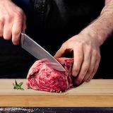 thumbnail of Relaxdays Tranchierbrett Bambus, Anschlagkante, Saftrille, Schneidebrett Küche, antibakteriell, Backbrett 45x35cm, natur