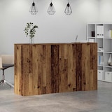 thumbnail of Bureau de réception vieux bois 180x50x103,5cm bois d'ingénierie Modèle Atlas Infinite Panorama