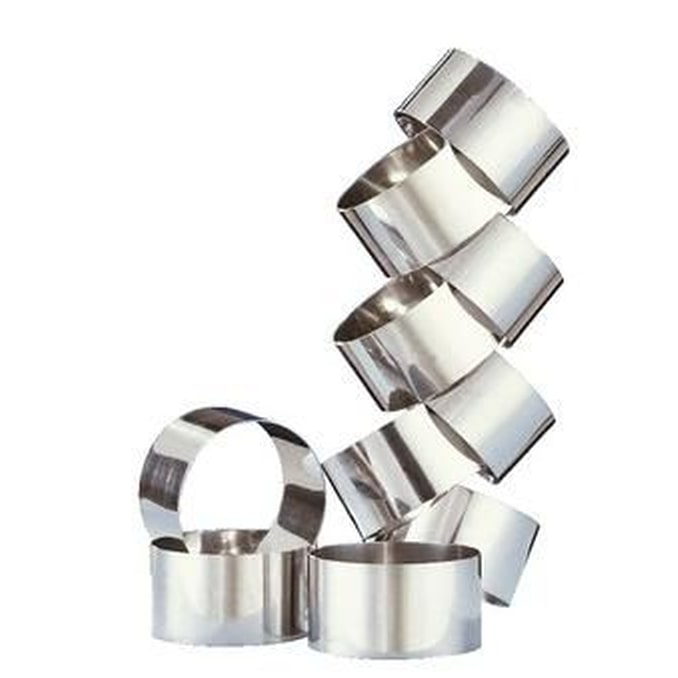 de Buyer Cercle à mousse inox rond 8 cm H.4.5 cm x 10