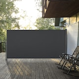 thumbnail of Outsunny toldo lateral retráctil 300x160 cm pantalla enrollable mampara de privacidad y protección solar para jardín balcón terraza gris