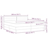thumbnail of vidaXL Boxspringbett mit Kopfteil Hellgrau 200 x 200 cm Stoff