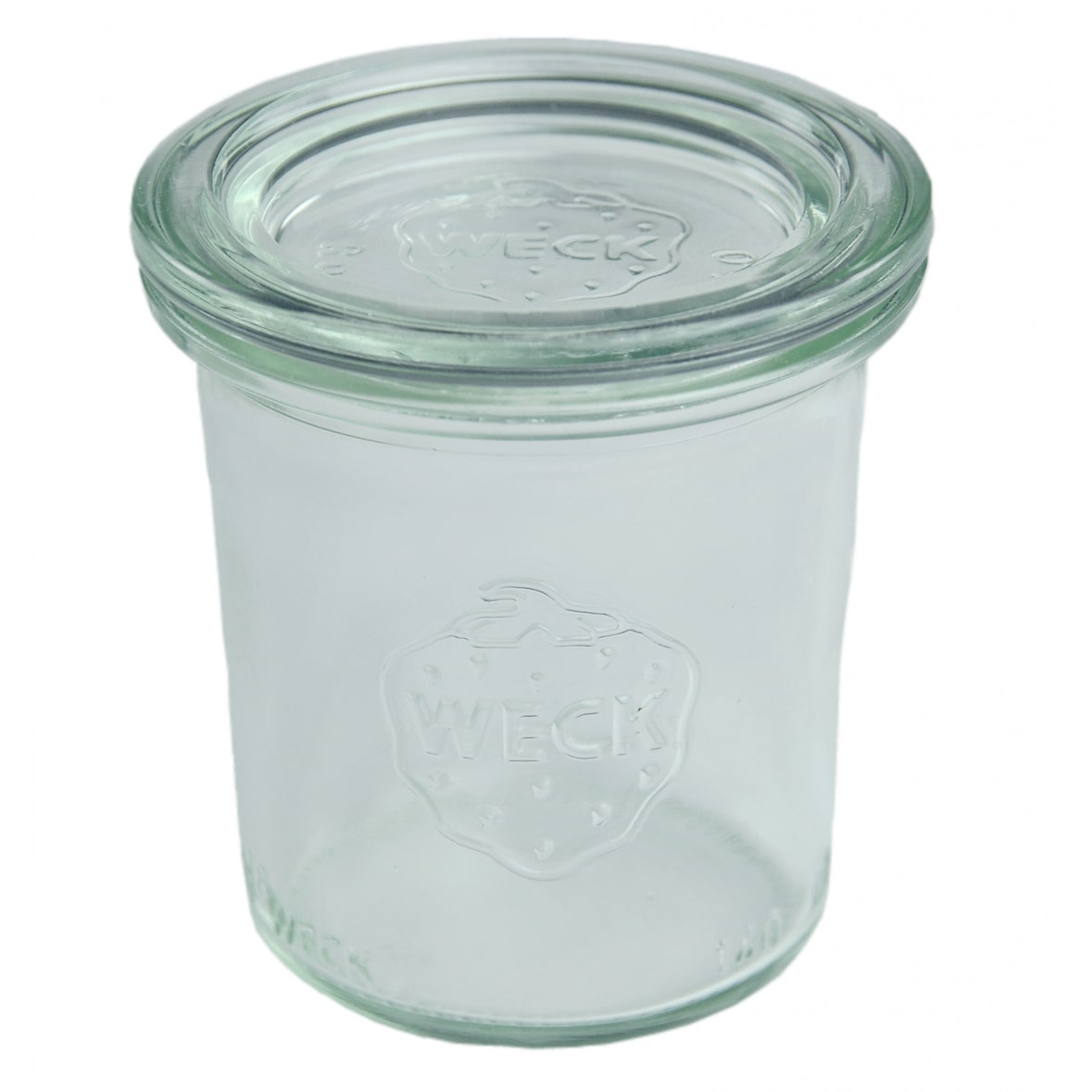 12er Set Weck Gläser 140 ml Sturzgläser mit 12 Glasdeckeln incl. Diamant-Zucker Gelierzauber Rezeptheft