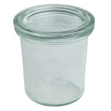 thumbnail of 12er Set Weck Gläser 140 ml Sturzgläser mit 12 Glasdeckeln incl. Diamant-Zucker Gelierzauber Rezeptheft