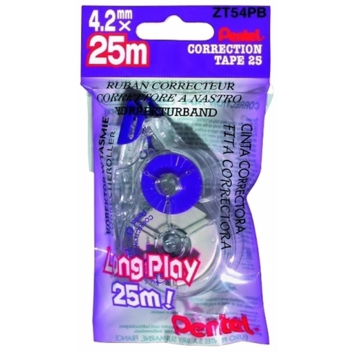 Ruban correcteur ZT54, 4,2 mm x 25 m, coque transparente