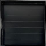 thumbnail of Tablett XL von WDMT – 56 x 56 x 6 cm – Tablett quadratisch – Servierbrett – Tabletts – Getränkebrett Holz – Extra groß – Schwarz