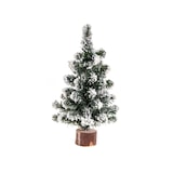 thumbnail of Déco de Noël Sapin de table artificiel  floqué Blanc sur socle en bois H 25 cm