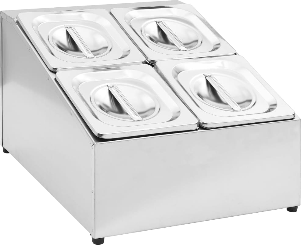 Récipient Gastronorm Avec 4 Bacs Gn 1 6 Acier Inoxydable | METRO