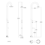 thumbnail of Sined Luna Timer p Grigia Aluminium Kaltwasser Zeitschaltuhr Duschkopf Grau