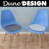 thumbnail of Filz Sitzkissen Oval 40x37cm 8mm Stuhlkissen Wende Sitzauflage Hellgrau Grau