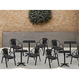 thumbnail of METRO PROFESSIONAL Mesa de exterior Gastro Narni, acero, 60 x 60 cm, cuadrada, negro