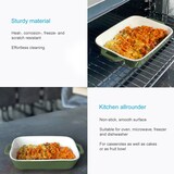 thumbnail of Intirilife Auflaufform Backform aus Porzellan in Grün - Außen 26 x 17 x 5 cm - Innen 20 x 15.5 x 4 cm - Auflauf Back Form mit Griffen