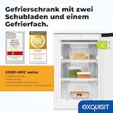 thumbnail of Exquisit Gefrierschrank GS581-051C weiss | Nutzinhalt: 85 L | 4-Sterne-Gefrieren | Türanschlag wechselbar | Standgerät