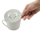 thumbnail of Securit® 2er-Set Kaffeeschablonen - Emoji & Herz - Edelstahl - Für Baristas und Latte-Art-Liebhaber