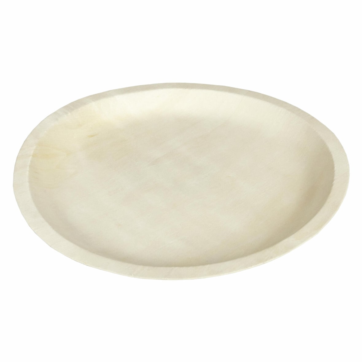 25x Holzteller Einwegteller aus Pappelholz rund O26cm FSCR nachhaltig