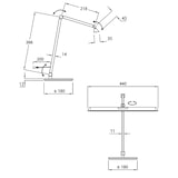 thumbnail of Lámpara de mesa LED Beba 12W antracita CCT 3000K 4000K 6000K aluminio y metacrilato regulable táctil, diseño moderno elegante