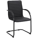 thumbnail of Sedia per visitatori Tira in similpelle nero/nero