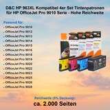 thumbnail of D&C HP 963XL Kompatibel 4er Set Tintenpatronen für HP OfficeJet Pro 9010 Serie - Hohe Reichweite