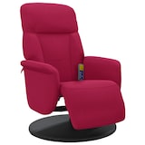 thumbnail of vidaXL Massagesessel mit Fußteil Weinrot Samt