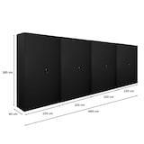 thumbnail of PROREGAL Mega Deal 4x Flügeltürenschrank ELEPHANT Metall Aktenschrank komplett montiert abschließbar 180x120x40cm Stahl 4 Ebenen Stahlschrank Schwarz