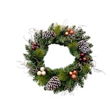 thumbnail of Tarrington House Couronne de Noël Nature, PVC / Polystyrène, Ø 45 cm, décorée