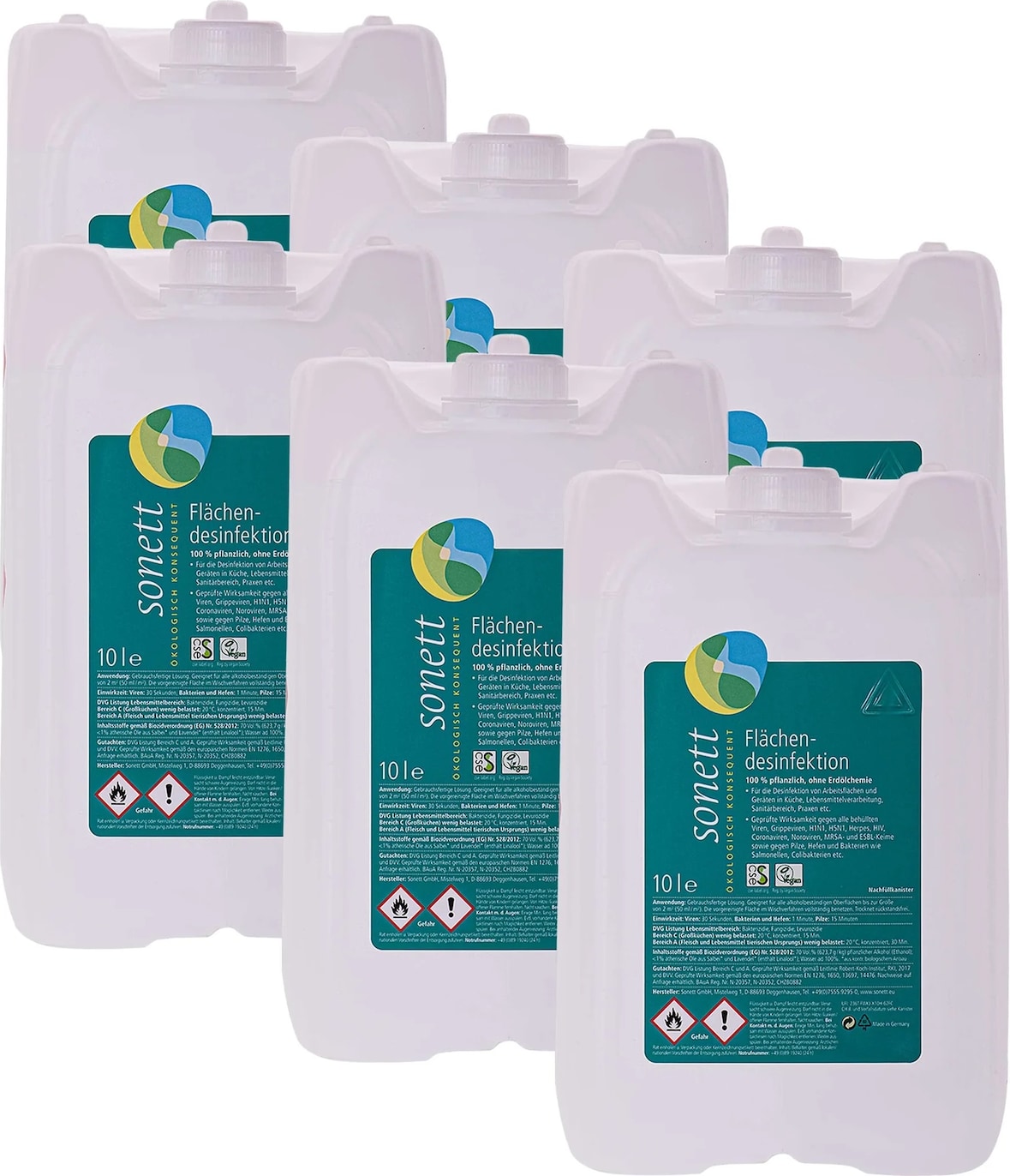SONETT Flächendesinfektion 6 x 10 Liter DVG gelistet